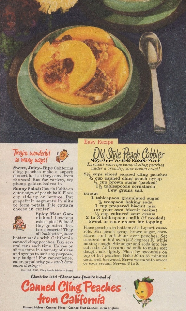 Old Style Peach Cobbler